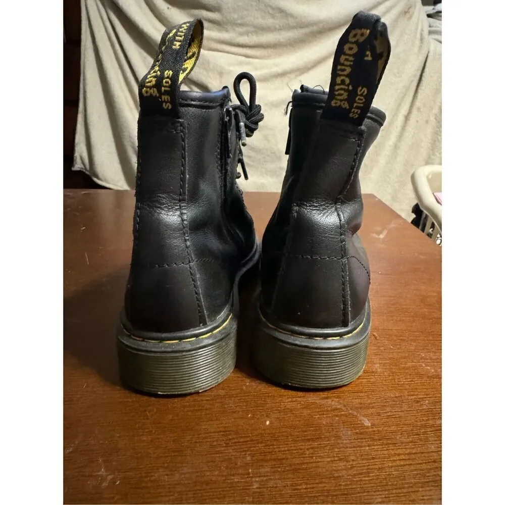 Black leather doc martens size 3